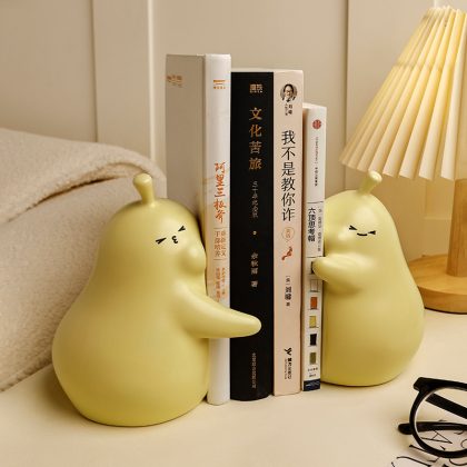 Decoration Cute Large Hugging Pear Ceramic Bookend